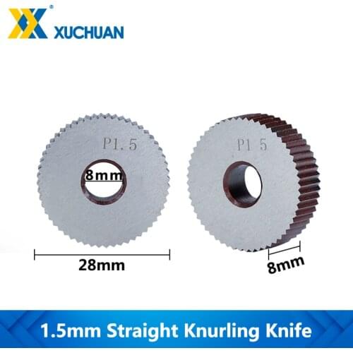 1.5mm Knurling Wheel Gear Shaper Cutter Lathe Knurling Wheel Straight Knurling Knife Inner Hole Embossing Wheel