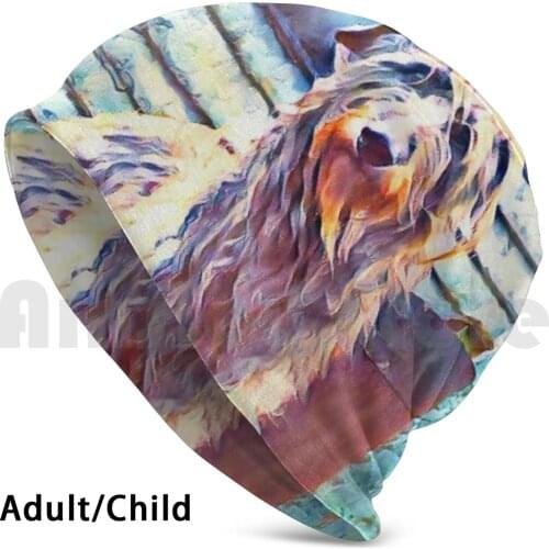 Proud Scottish Deerhound Beanies Knit Hat Hip Hop Hound Hound Picture Deerhound Wolfhound Shaggy Dog Deerhound