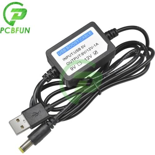 USB Charge Boost Cable DC 5V to 9V/12V 1A 2.1x5.5mm Power Bank Charging Adapter Line Step UP Converter For Laptop Speaker