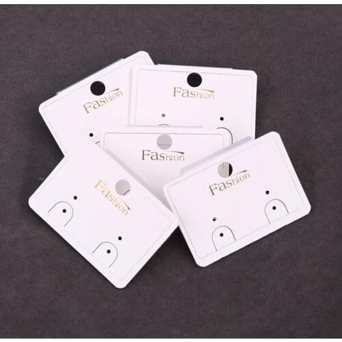 High Quality 5*3.5cm Jewelry Earring Card Hang Card 100Pcs/Lot Ear Stud Card Jewelry Packing Earring Stand Card Can Customize