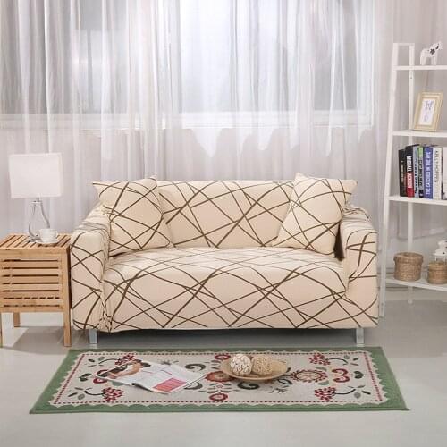 1/2/3/4-Seater Printed Sofa Cover All-inclusive Stretch Elastic Slipcovers Full Couch Cover Sofa Seat Covers for Living Room