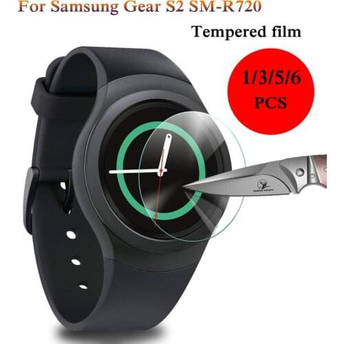 1/3/5/6pcs for Samsung Gear S2 SM-R720 classic Tempered Glass Screen Protector Protective Film Guard Anti Explosion Anti-shatter