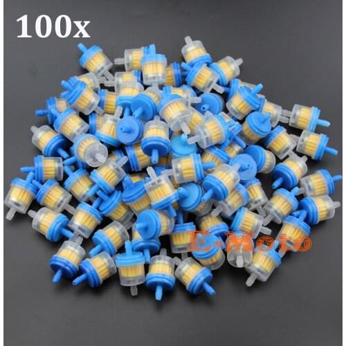 100 PCS Blue Fuel Filter Petrol Inline Gas Filter Magne For Chinese Motorcycle Pit Dirt Bike ATV Go Kart Motocross E-Moto