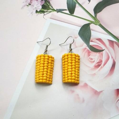 1Pair New Maize Corn Earrings for Women Fashion Creative Jewelry Personality Birthday Gifts for Friend E261