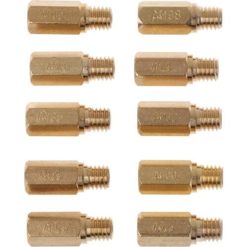 10pcs Main Jet For PWK OKO CVK Mikuni KOSO Motorcycle Carburetor Vice Injectors Nozzle Size 100-140