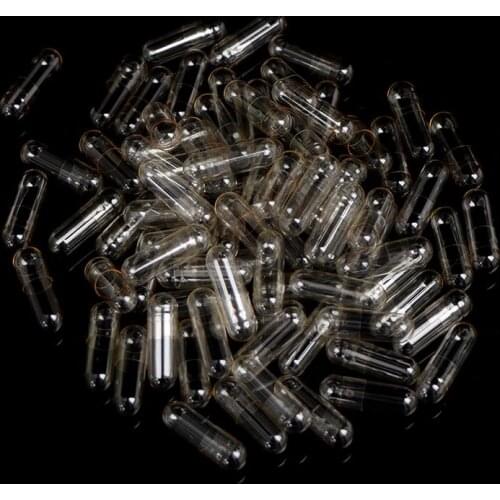 1000PCS Standard Size 0# Empty Capsules Gelatin Clear Hollow Hard Transparent