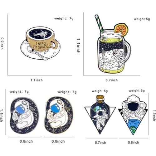 20/Lot Astronaut Alloy Metal Brooch Pin For Lapel toy