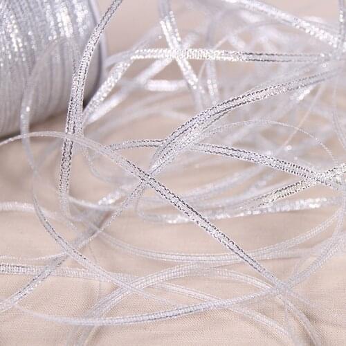 20Yards 3mm Gold Silk Satin Ribbon Party Home Wedding Decoration Gift Wrapping Christmas New Year DIY Material