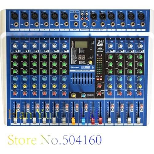 2018NEW Series Pro Bluetooth Live Studio Microphone 10 Channel Mixing Console Mixer