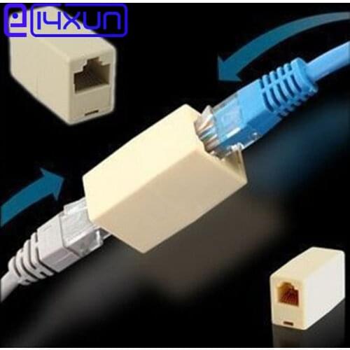 4pcs/lot Universal RJ45 Connector 10Pcs RJ45 Cat5e Straight Network Cable Ethernet LAN Coupler Joiner Female To Female Connector