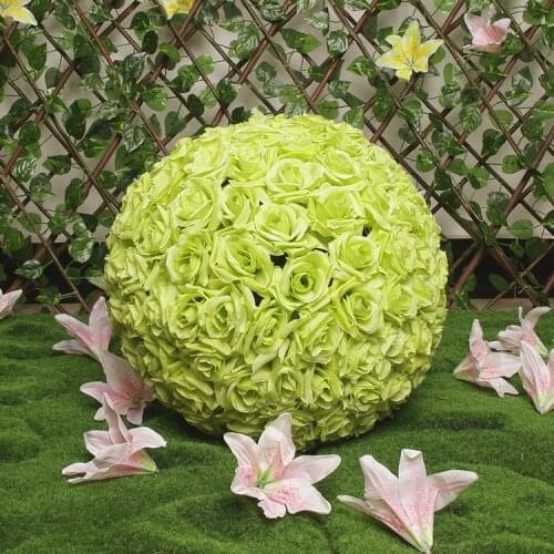 8" (20cm) Light green artificial flower ball wedding kissing ball rose flower ball wedding flower ball wedding supermarket decor