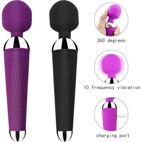 Wireless Dildo AV Vibrator Magic Wand Women Clitoris Stimulator USB Rechargeable Massager Sex Toys for Adults 18 female women