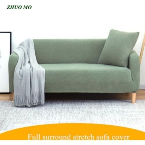 ZHUO MO Elasticity Simple sofa cover Solid color decoration for home for sofa couch slipcovers cloth all-inclusive sofa cover
