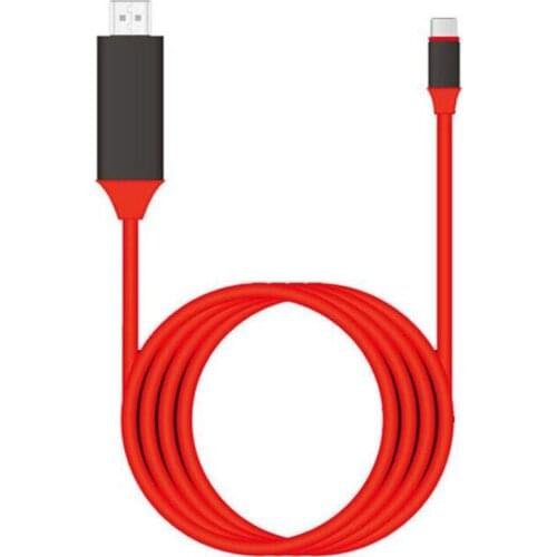 HD USB 3.1 Type-C To HDMI-compatible HDTV Cable 2M 4K*2K Cable for Samsung S9 S8 S10 Note 8/9 Huawei Mate10 P20 Macbook