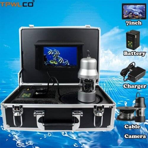 Ice/Sea/River Fishing Waterproof Camera 7" Color Display DVR Recording Fish Finder 700TVL 360 degree Rotating Video Camera Kit