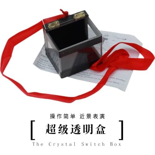 The Crystal Clear Switching Box Prediction Box Magia Stage Close-Up Street Accessories Illusion Magic Tricks Gimmick Prop Comedy