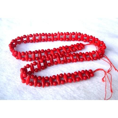 Natural Red Coral Round And Rice shape 5mm And 5*12mm Loose Beads For Jewelry Making DIY Bracelet Necklace Earrings