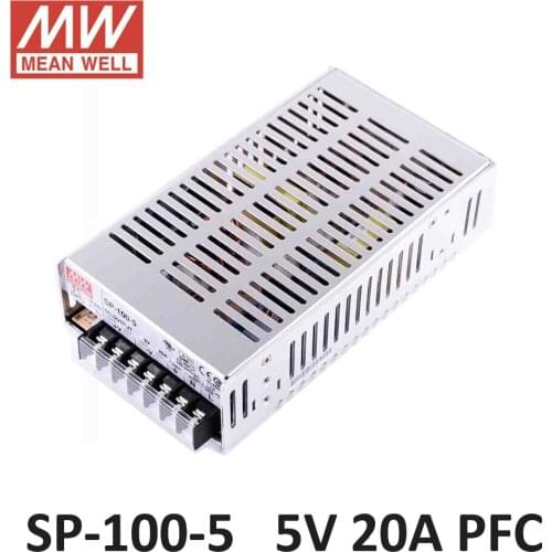 MEAN WELL SP-100-5 Switching Power Supply 5V 20A 100W PFC function 85-264VAC input Meanwell LED power supply driver DC 20A 5V