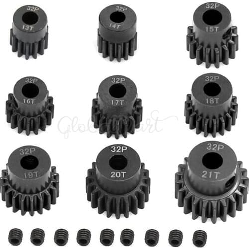 32DP 5mm 13T 14T 15T 16T 17T 18T 19T 20T 21T Metal Pinion Motor Gear for 1/8 1:8 RC HSP HPI Crawler Buggy Truck Car