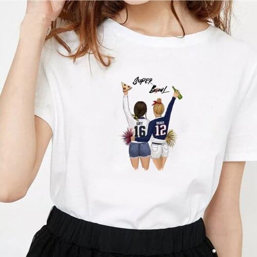 Cute Tee Women Punk T Shirt Character Printed Tshirt Kpop Fashion Casual T-shirt Hip Hot Korean Clothes Friends Japan Style
