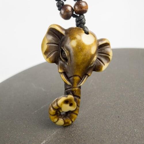 Mans Jewelry Bone Art Imitation Yak Bone Material Necklace Pendant Vintage Mens Necklaces #GZ116