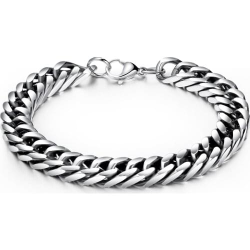 FAMI Titanium steel mens bracelet for man hot-selling retro double-layer fish scale jewelry domineering personality trendy male