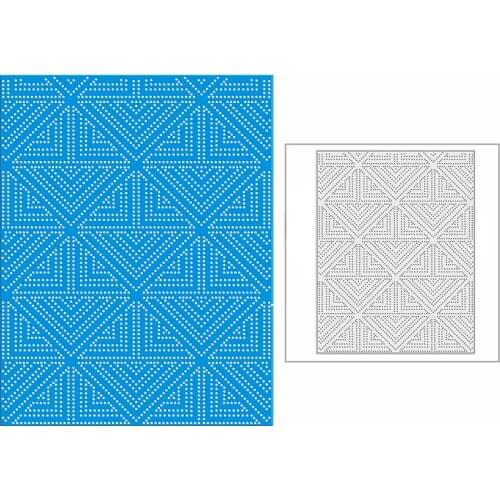 New 2021 V Shape Diamond Spotted Panel Metal Cutting Dies for Scrapbooking and Card Making Background Embossing Craft No Stamps