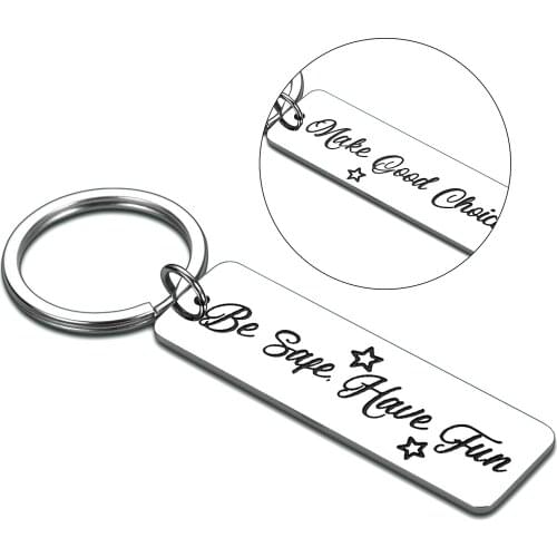 New Driver Keychain Be Safe Have Fun Make Good Choices Keychain Birthday Gift for New College Students Christmas Gifts