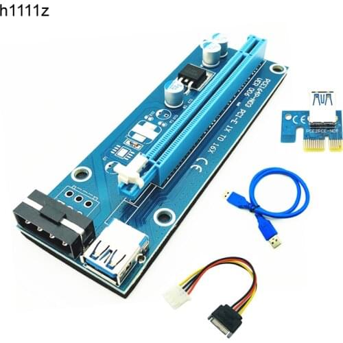 PCI-E Riser Card 30CM 60CM 100CM USB3.0 Cable PCI Express 1X to 16X Extender PCIe Adapter 4Pin Power Supply for GPU Miner Mining