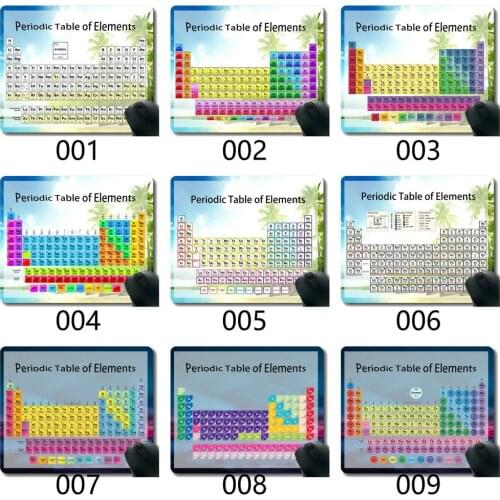 Periodic Table By Chemistry Elements Mouse Pad,Flower Starry Sky Mouse Mats