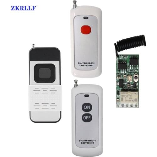 433MHZ Mini RF Remote Switch 4.2V 5V 7.4V 9V 12V Small Relay Contact Wireless Switches For LED Lamp Controller Micro Receiver