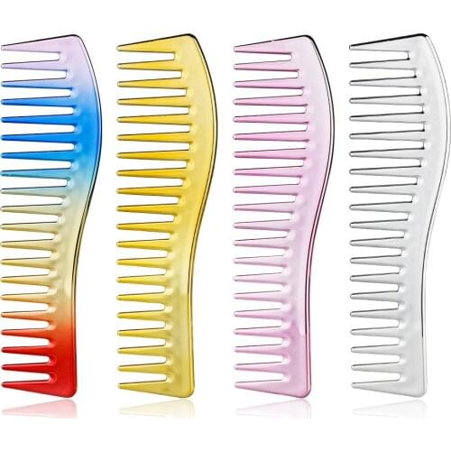 Plating Hairdressing Comb Men Oil Head Styling Comb Large Wide Tooth Comb Hairdresser Haircut Tools Salon Barber Hair Combs