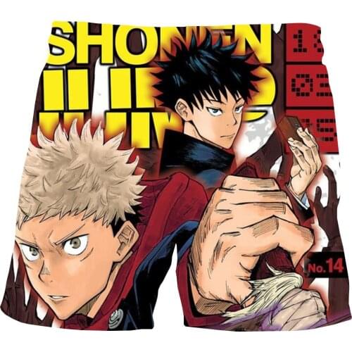 Anime Jujutsu Kaisen 3D Shorts Children Harajuku Casual Shorts Baby Boys Summer Beach Shorts Sports Panties Kids Pants 3-14T