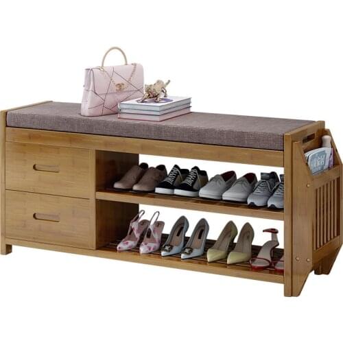 Solid Wood Shoes Bench Door Shoes Stool Home Nordic Modern Minimalist Bedroom Makeup Stools shoes organizers shoe rack cabinet
