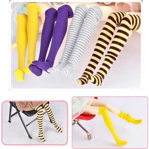 Random 3 Pair Fashion Doll Stocking for 1/6 Blyth, Barbies, Pullip, Licca Doll Socks Clothes Accessories Toy