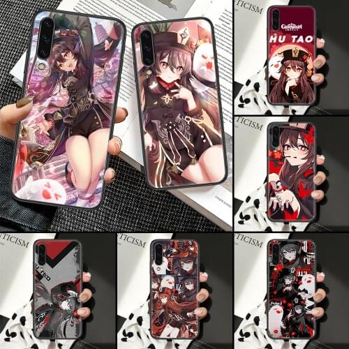 Hu Tao Genshin Impact Phone Case For Samsung Galaxy A10 A12 A20E A21S A30 A32 A40 A50 A51 A52 A70 A71 A72 A5 A6 A7 2018 black