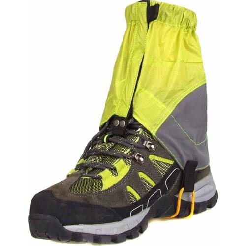 Outdoor Silicon Coated Nylon Waterproof Ultralight Gaiters Leg Protection Guard Hiking Climbing Trekking