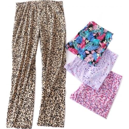 2021 Spring Summer 100% cotton Pants Women sleep bottoms Female plus size nighty trousers sleepwear pyjama Plaid pajama pants