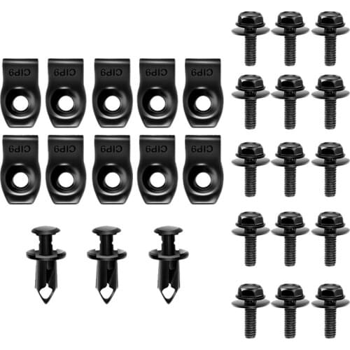 Engine Under Cover Splash Shield Guard Body Bolts Bumper Fender Liner Push Retainer Fastener Rivet Clips Extruded U-Nuts for Inf