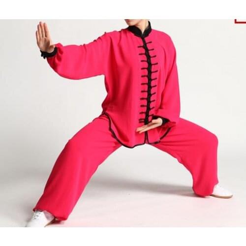 Women Tai Chi traditional Martial arts performance uniforms rose taiji suits kung fu clothing SETS clothes