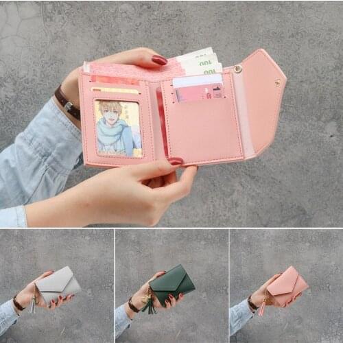 Women Short Wallets Minimalist Elegant Wallet Pocket Purse With Buckle for Women Girls XIN-Shipping