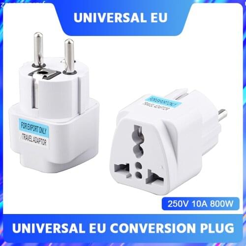 AC 250V 10A EU Plug EU Power Universal RU ES US Conversion Europe Plug Converter Power Socket Travel Socket Outlet Adapter