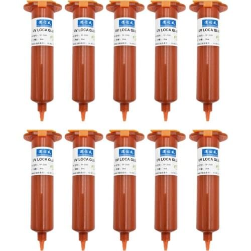 10Pcs/lot 30ML TP-2500 Loca UV Glue Liquid Optical Clear Adhesive UV Glue for Cellphone Glass Lens for Touch Screen Repair