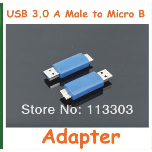 100pcs USB 3.0 A Male to Micro B Adapter USB3.0 AM to Micro B Connector Extender Converter