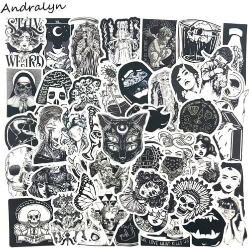 100 Pcs/Pack Mixed Gothic Classic Terror Stickers For Car Laptop Luggage Motorcycle Phone Skateboard Toy Diary For Kid Pegatinas
