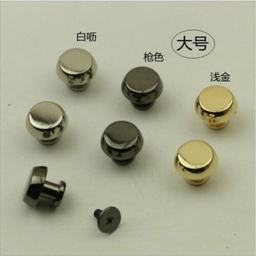 20 PCS/lot) DIY hand leather luggage bag bottom mushroom shaped curved face screw metal accessories BPJ-305