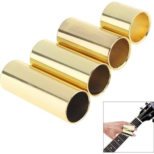 4pcs/lot Gold Plated Steel high grade Guitar Slide 28mm 51mm 60mm 70mm Electronic Guitar Smooth Edge Slider Accessories