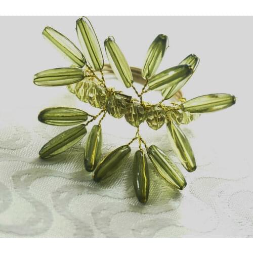 Acrylic beades napkin ring ,napkin holder wholesale for wedding