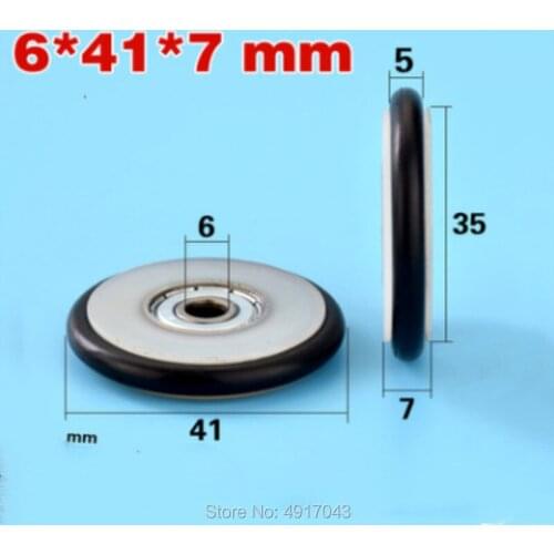 Free shipping 10pcs 6*41*7mmm Buna-N rubber O rubber ring rubber rubber roller, mute elasticity, 626 bearing pulley
