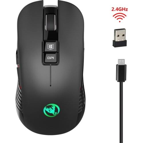 2.4G USB-C Wireless Mouse Rechargeable Gaming Mouse 3600DPI 7 Button Type-c Mute Mice For Macbook Laptop PC Game Mouse Brand New